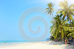 Tropical beach. White sand beach. Koh Chang photo
