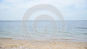 Tropical beach with white sand and blue sea in summer time on sunny day.  Sea