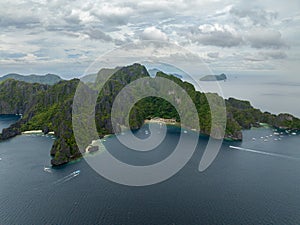 Beaches in Miniloc Island, El Nido, Philippines. photo