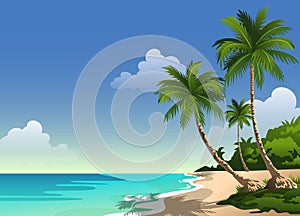 Tropical beautiful white sand beach