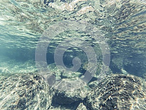 tropical blue ocean underwater background - luxury nature pattern