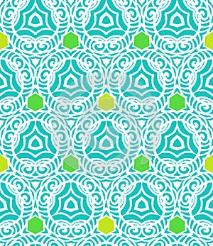 Tropical blue pattern in hipster style