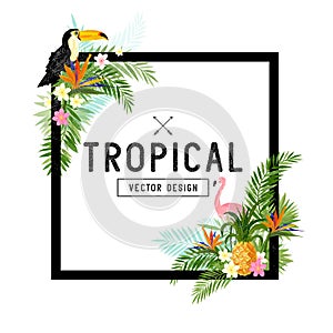 Tropical Border Vector