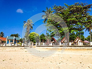 Tropical bungalows on the beach