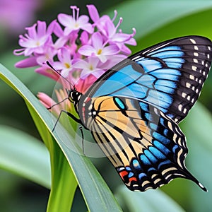 The tropical butterfly dazzles with its ultra colours, enormous wingspan and exotic beauty.