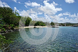 Tropical Caribbean Beach on Pigeon Island, Saint Lucia