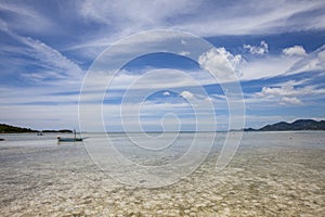 Tropical Choeng Mon Beach in the Koh Samui Island in Thailand