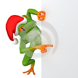 Tropical Christmas frog