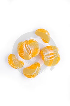 Tropical citrus fruit tangerine isolated on white