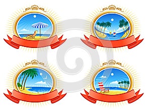 Tropical Coastline Emblems