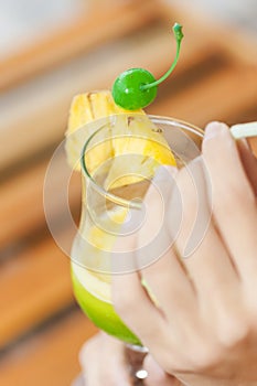 Tropical cocktail drink