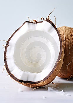 Tropical coconut brown food fruit