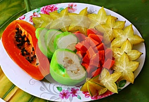 Tropical cut fruit plate