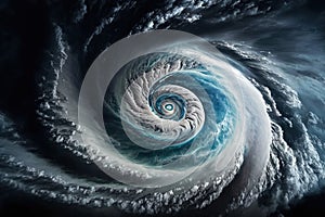 Tropical cyclone formation in troposphere. Generative AI photo