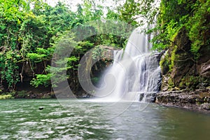 Tropical deep forest Klong Chao waterfall in Koh Kood island