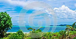 Tropical desert islands landscape