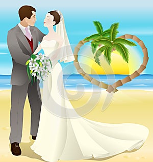 Tropical destination beach wedding