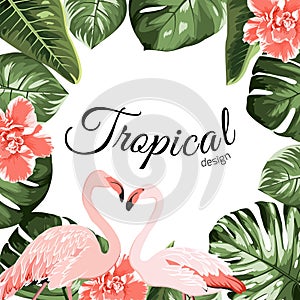 Tropical event invitation card template