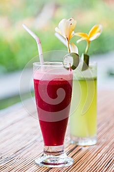 Tropical exotic drinks in Bali