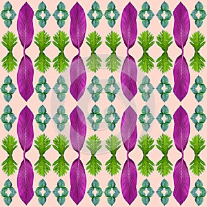 Tropical exotic plant leaf,green leaves pattern are made new color for nature concept,abstract background for textile and fabric