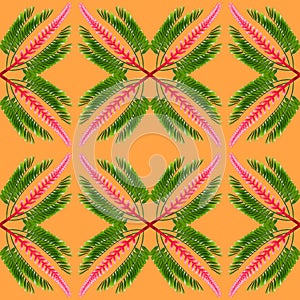 Tropical exotic plant leaf ,green leaves pattern are made new color for nature concept,abstract background for textile and fabric