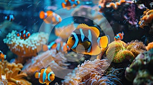 Tropical Fish and Colorful Corals in Mesmerizing Aquarium Ecosystem