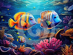 Tropical fish  Made With Generative AI illustration