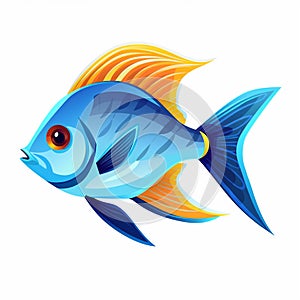 Tropical Fish Schooling in a Colorful Aquarium