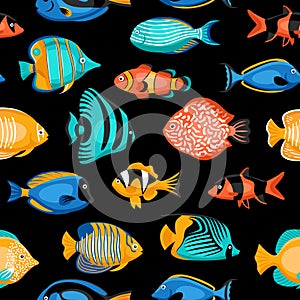 Tropical Fish Seamless Pattern