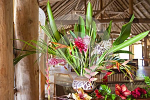 Tropical flower arrangement