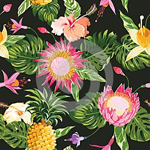 Tropical Flowers Background