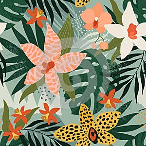 Tropical flowers Modern img