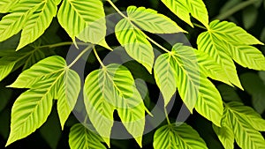 Tropical foliages seamless pattern on slightly blurred background