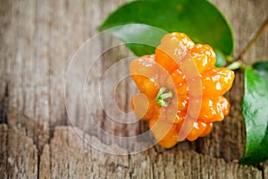 Tropical fruit also called Pitanga, Brazilian Cherry