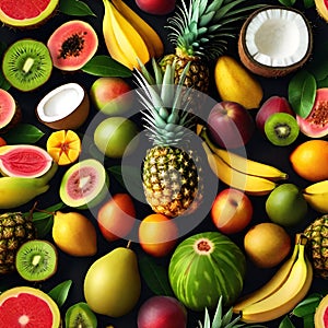tropical fruit background