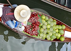 Tropical fruit on a boat