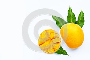 Tropical fruit, Mango  on white background