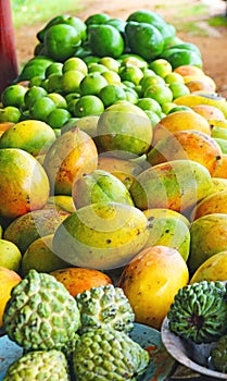 Tropical fruits in street stalls of the Republic of Cuba photo