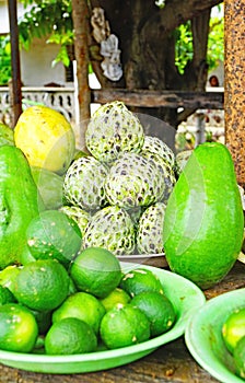 Tropical fruits in street stalls of the Republic of Cuba photo