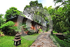 Tropical garden resort in Bagan