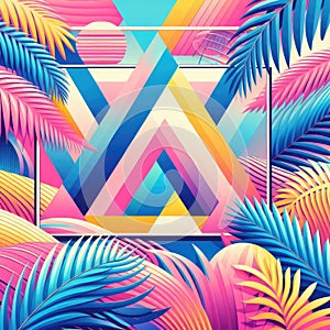 Tropical geometric shapes and palm leaves