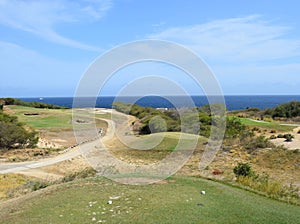 Tropical golf course landscape