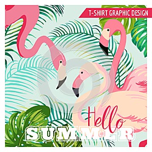 Tropical Graphic Design - Flamingo