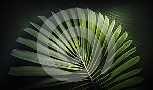 Tropical Green Palm Leaf Shadow Abstract Natural Background for Dreamy Designs.