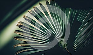 Tropical Green Palm Leaf Shadow Abstract Natural Background for Invitations.