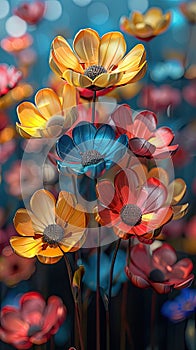 Tropical hibiscus bloom with a vibrant presence.