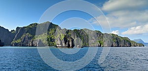 Tropical hilly islands in El Nido, Palawan in Philippines