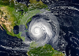 Tropical hurricane approaching the USA.Elements of this image ar