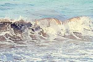 Tropical hurricane waves of the sea of the Dominican Republic