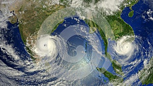 tropical hurricanes approaching Asia